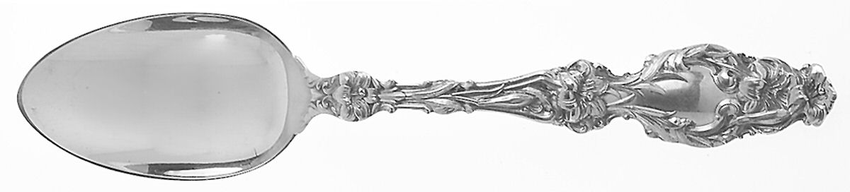 Lily (Sterling, Newer, Lion-No Pat. Date) Dessert/Oval Soup Spoon by Whiting Manf Co-1