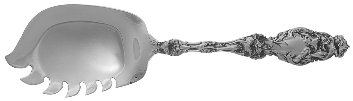 Lily (Sterling, Newer, Lion-No Pat. Date) Solid Macaroni Server by Whiting Manf Co-1