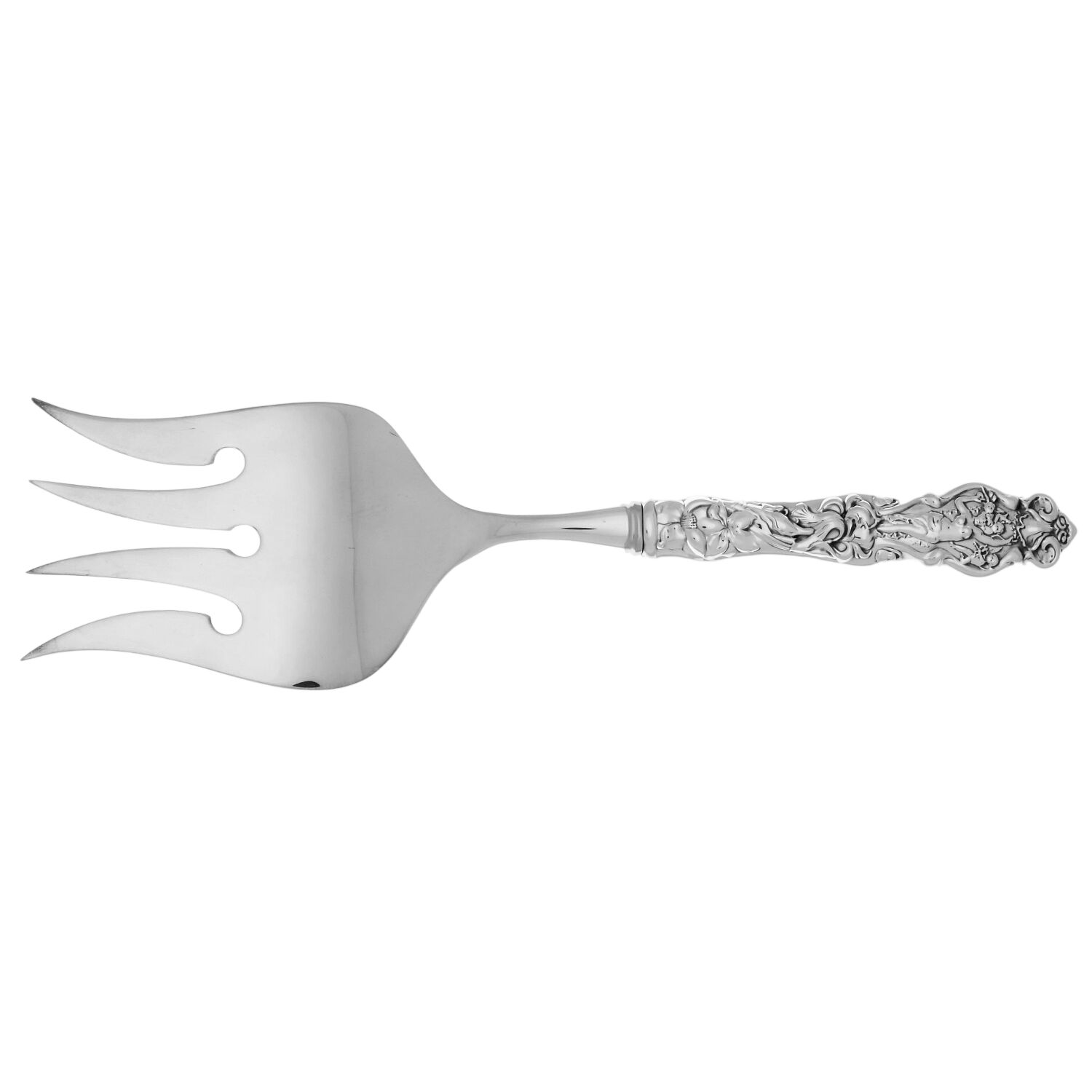 Irian (Sterling) Fish Serving Fork with Stainless Tines HC by Wallace Silver-1