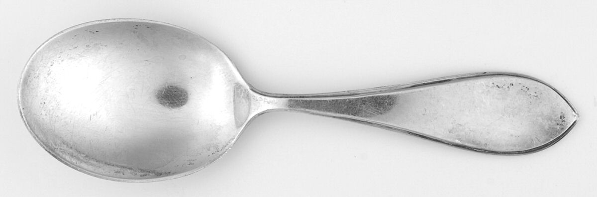 WSC16 (Sterling) Straight Handle Baby Spoon by Webster Co-1