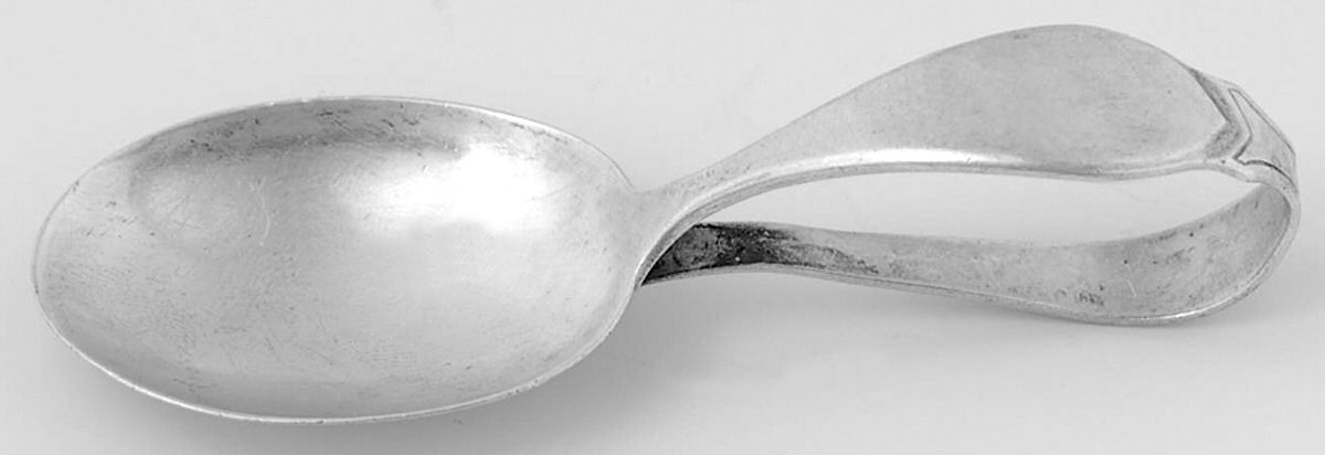 WSC16 (Sterling) Curved Handle Baby Spoon by Webster Co-1