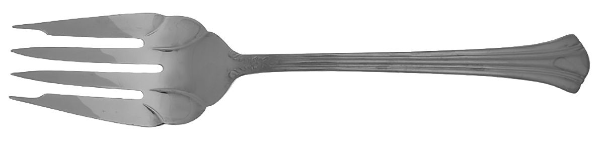 WAS64 (Stainless) Medium Solid Cold Meat Serving Fork by Wallace Silver-1