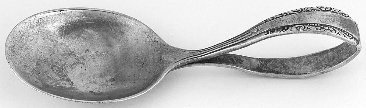 WSC18 (Sterling) Curved Handle Baby Spoon by Webster Co-1