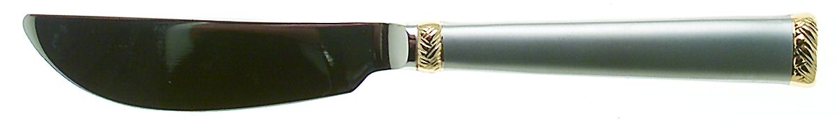 Celtic Braid Gold-Matte (STAINLESS, GOLD ACCENT) Hollow Handle Master Butter Knife by Waterford-1