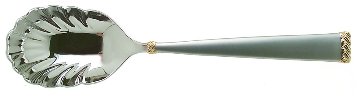 Celtic Braid Gold-Matte (STAINLESS, GOLD ACCENT) Sugar Shell Spoon by Waterford-1