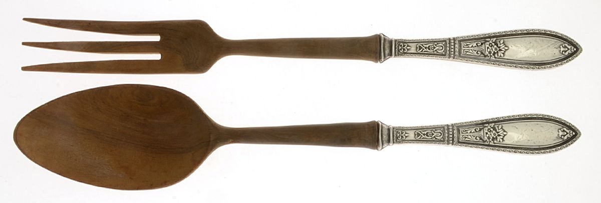 WSC19 (Sterling) Wooden Bowl 2-Piece Salad Set by Webster Co-1