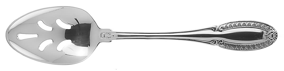 Venetian (Stainless-Dot Tip) Pierced Tablespoon (Serving Spoon) by Wallace Silver-1