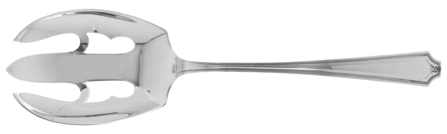 King Albert (Sterling, 1919, Monograms) Solid Salad Serving Fork by Whiting Manf Co-1