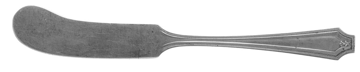King Albert (Sterling, 1919, Monograms) Flat Handle Butter Spreader by Whiting Manf Co-1