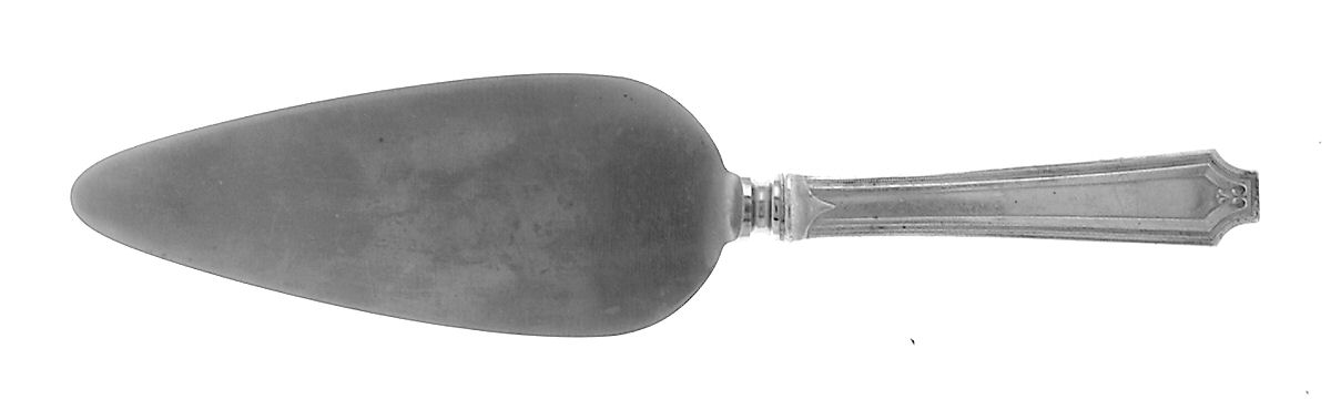 King Albert (Sterling, 1919, Monograms) Pie Server with Stainless Blade by Whiting Manf Co-1