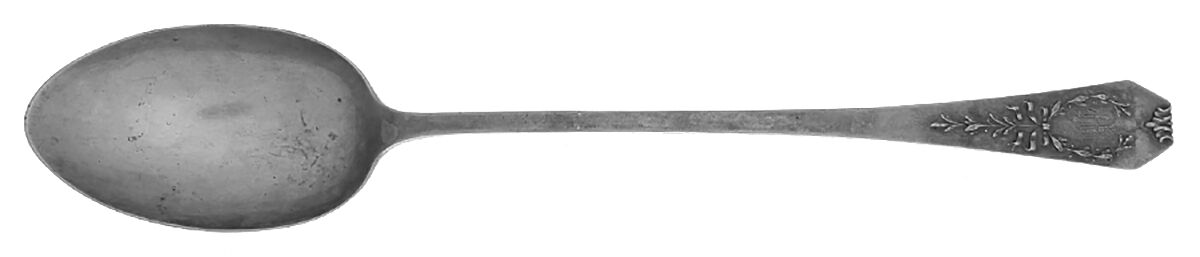 Madam Jumel (Sterling, 1908, Monograms) Gravy/Dressing Spoon with Button by Whiting Manf Co-1