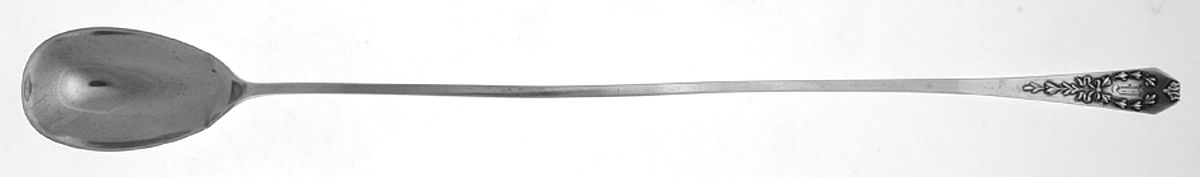 Madam Jumel (Sterling, 1908, Monograms) Large Solid Drink Mixing Spoon by Whiting Manf Co-1