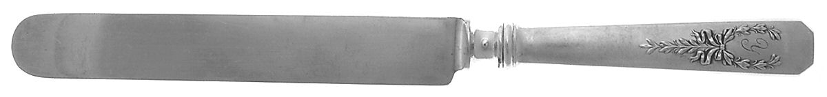 Madam Jumel (Sterling, 1908, Monograms) Blunt Hollow Knife with Bolster by Whiting Manf Co-1