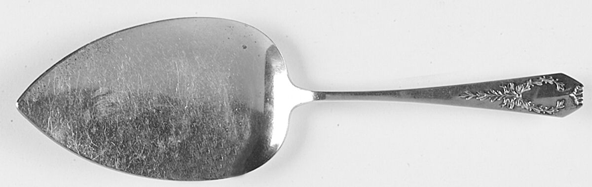 Madam Jumel (Sterling, 1908, Monograms) Large Solid Pie Knife by Whiting Manf Co-1