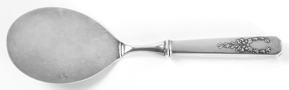 Madam Jumel (Sterling, 1908, Monograms) Egg Server with Silverplate Blade by Whiting Manf Co-1