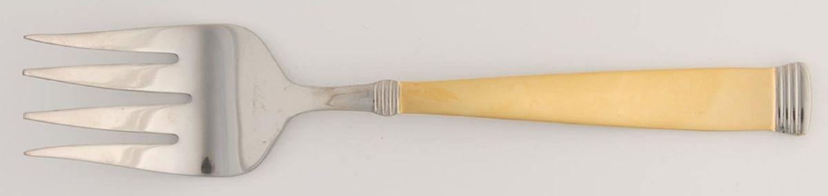 Napoli Gold (Stainless) Medium Solid Cold Meat Serving Fork by Wallace Silver-1