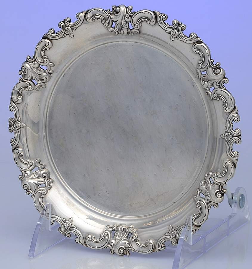 Grande Baroque (Sterling, Hollowware, 1 Hallmark) Pierced Bread & Butter Plate by Wallace Silver-1