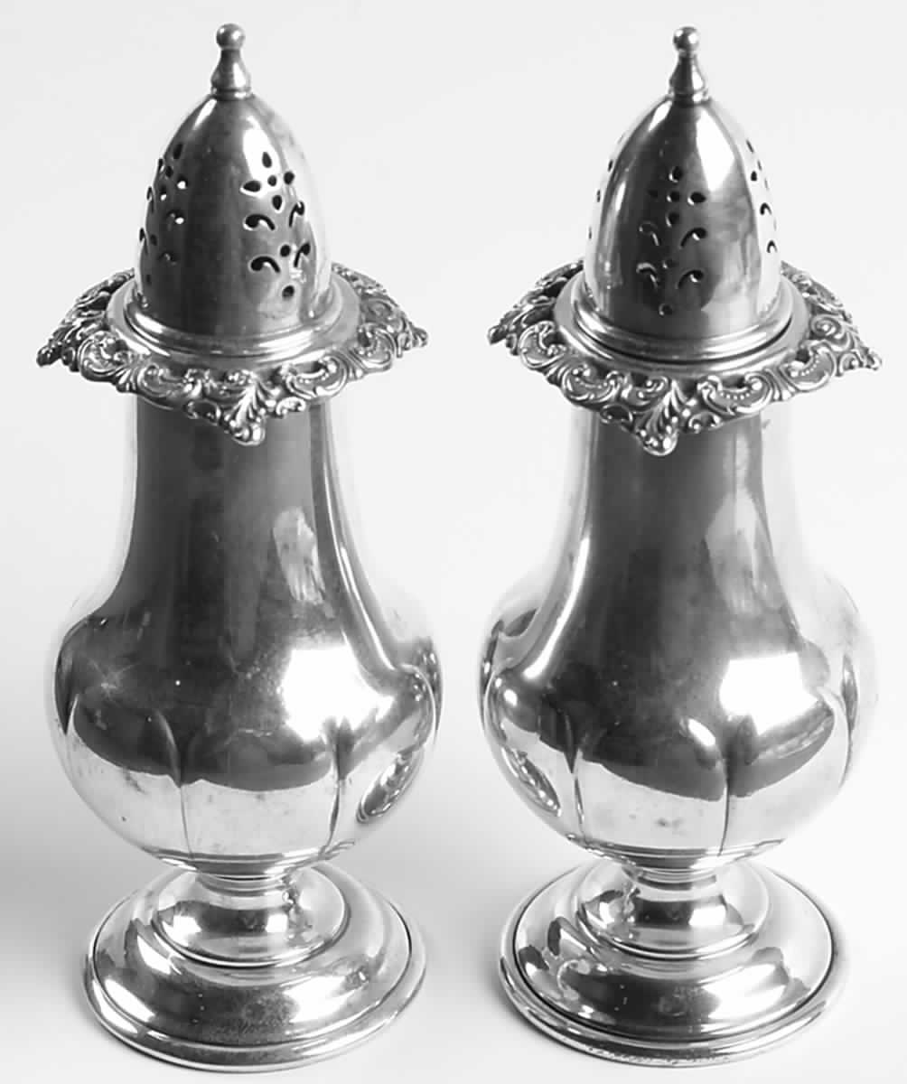 Grande Baroque (Sterling, Hollowware, 1 Hallmark) Salt and Pepper Set by Wallace Silver-1
