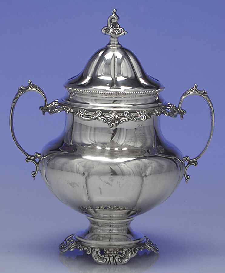 Grande Baroque (Sterling, Hollowware, 1 Hallmark) Sugar Bowl & Lid by Wallace Silver-1