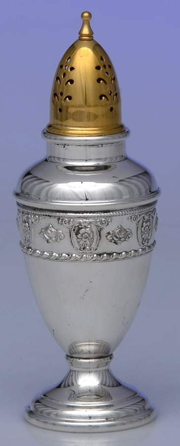Rose Point (Sterling, Hollowware) Salt Shaker by Wallace Silver-1