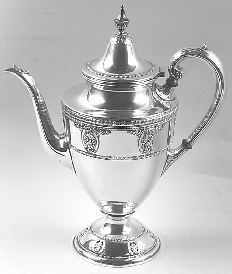 Rose Point (Sterling, Hollowware) Coffee Pot by Wallace Silver-1