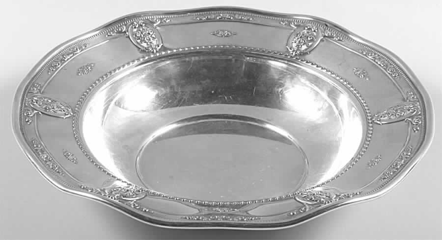 Rose Point (Sterling, Hollowware) Low Round Sterling Vegetable Bowl by Wallace Silver-1