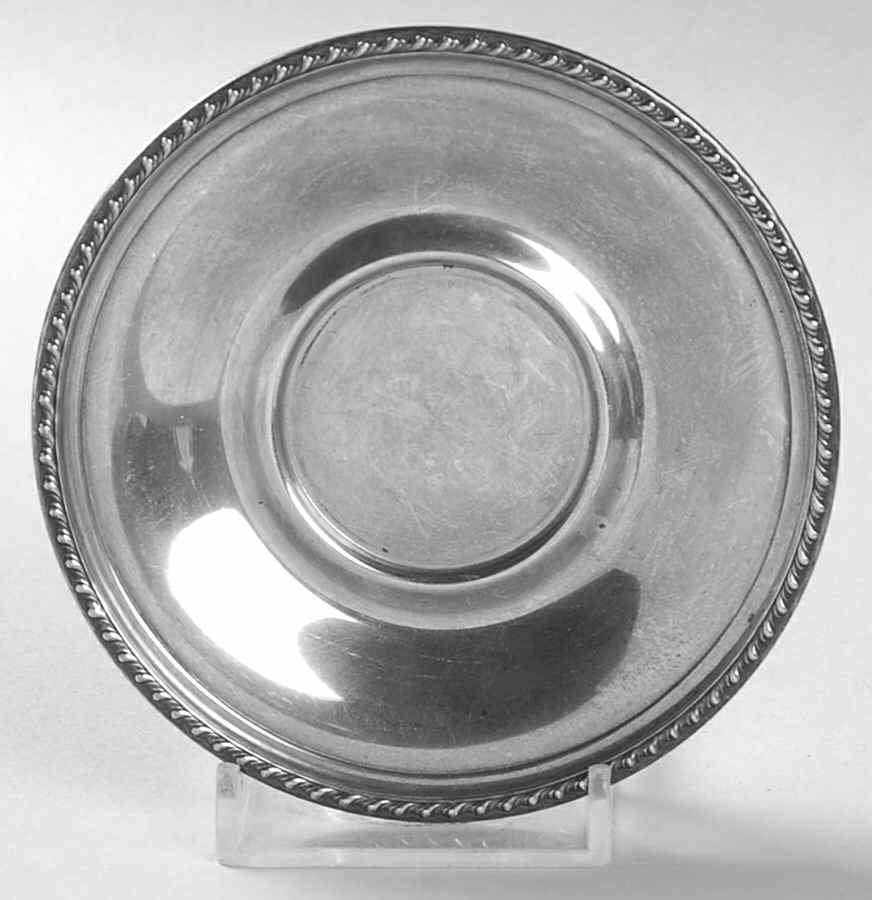 Rose Point (Sterling, Hollowware) Sterling Demitasse Saucer Only by Wallace Silver-1