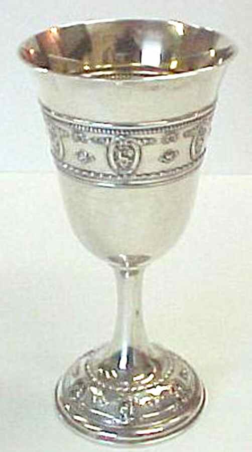 Rose Point (Sterling, Hollowware) Water Goblet by Wallace Silver-1