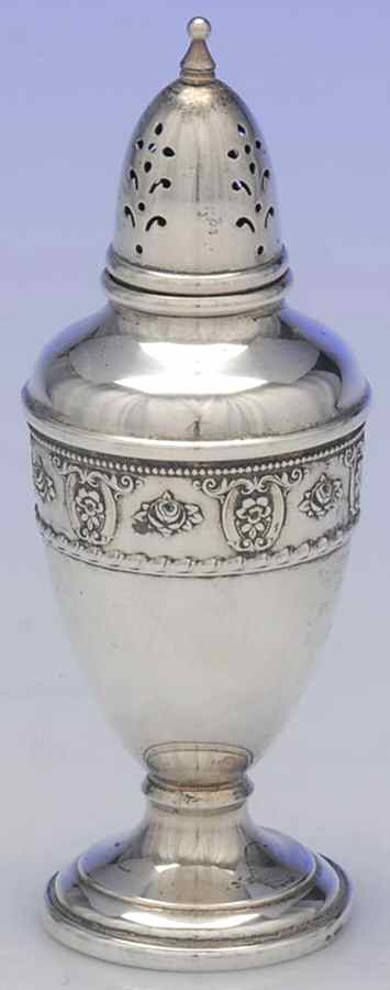 Rose Point (Sterling, Hollowware) Salt Shaker by Wallace Silver-1