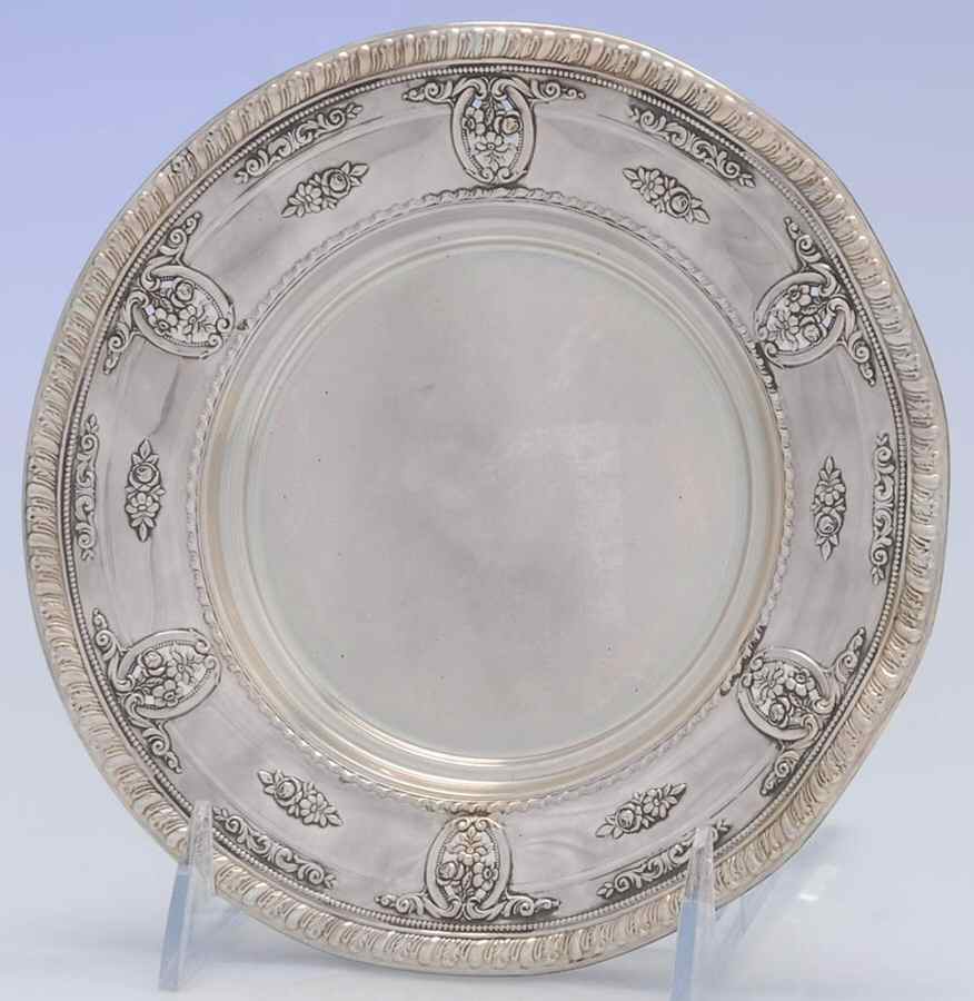 Rose Point (Sterling, Hollowware) Bread Plate by Wallace Silver-1