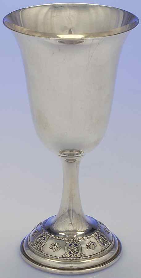 Rose Point (Sterling, Hollowware) Water Goblet by Wallace Silver-1