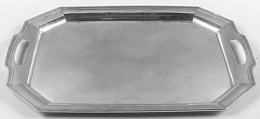 Somerset-Plain (Sterling, Hollowware) Large Waiter Tray by Wallace Silver-1
