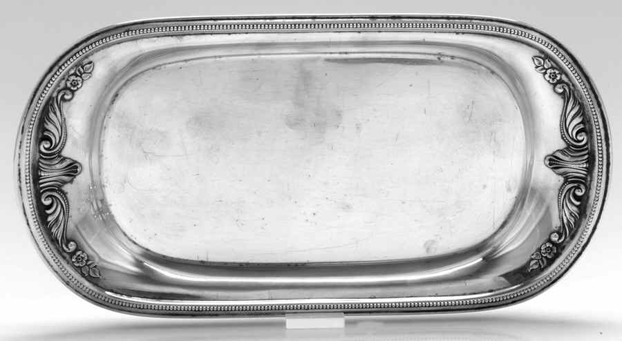 Stradivari (Sterling, Hollowware, Design on Top) Tray for Sterling Creamer & Sugar Set by Wallace Silver-1