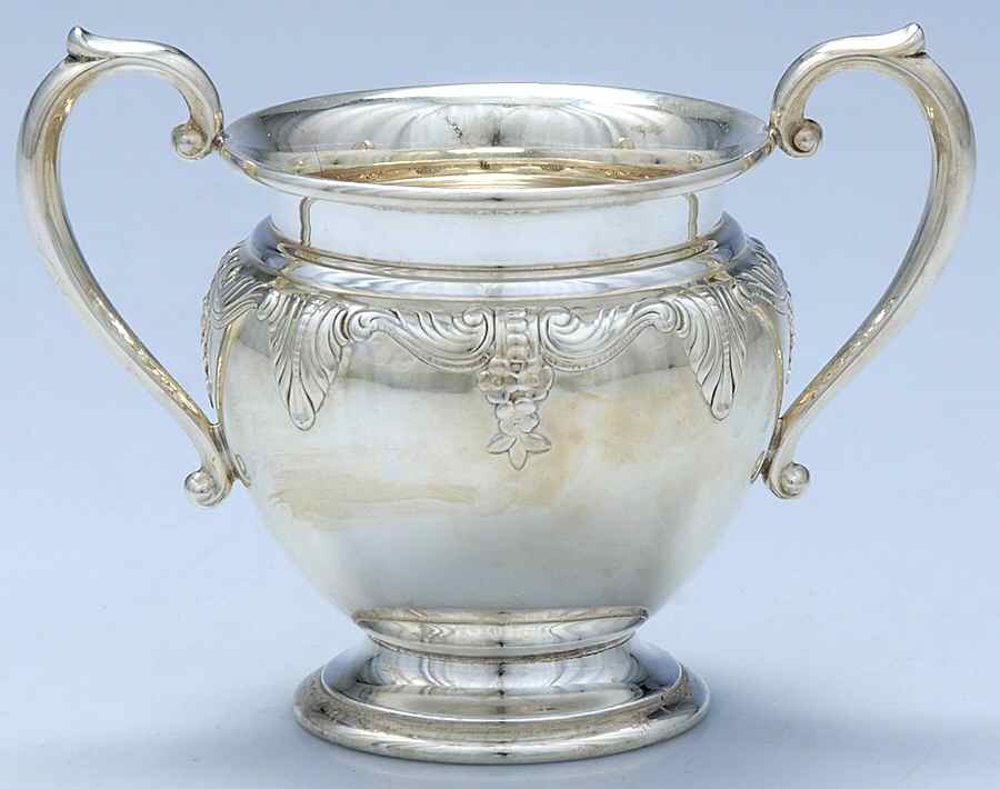 Stradivari (Sterling, Hollowware, Design on Top) Mini Open Sugar Bowl by Wallace Silver-1
