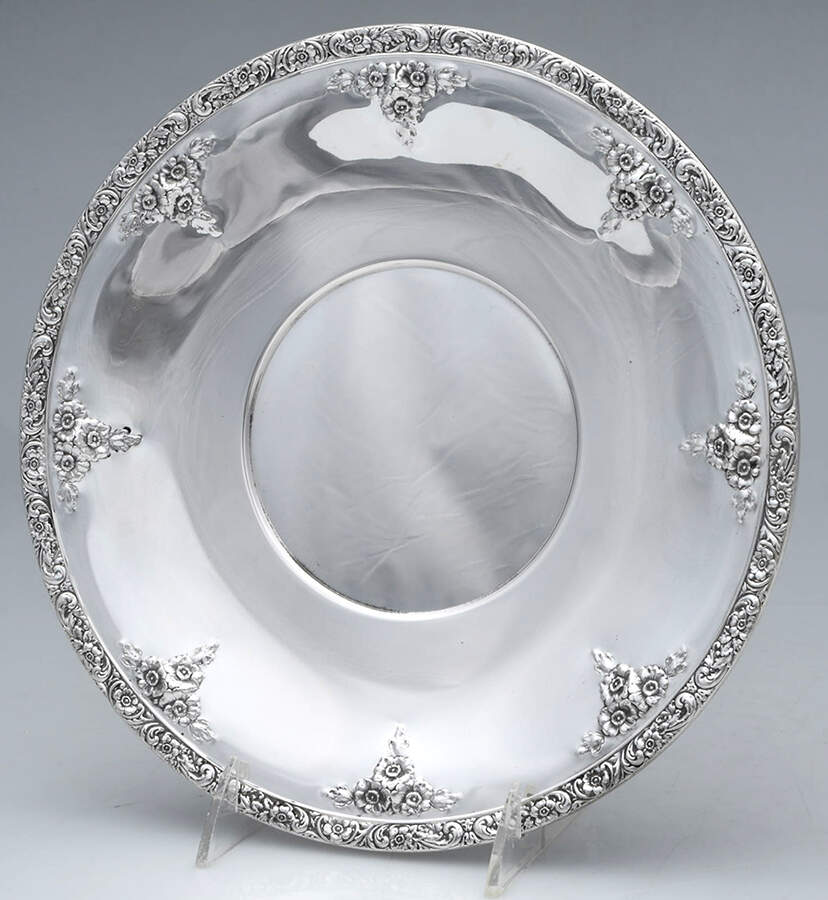 Meadow Rose (Sterling, Hollowware Only) 10" Sandwich Plate by Watson-1