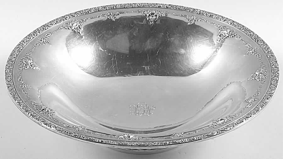 Meadow Rose (Sterling, Hollowware Only) Sterling Centerpiece Bowl by Watson-1
