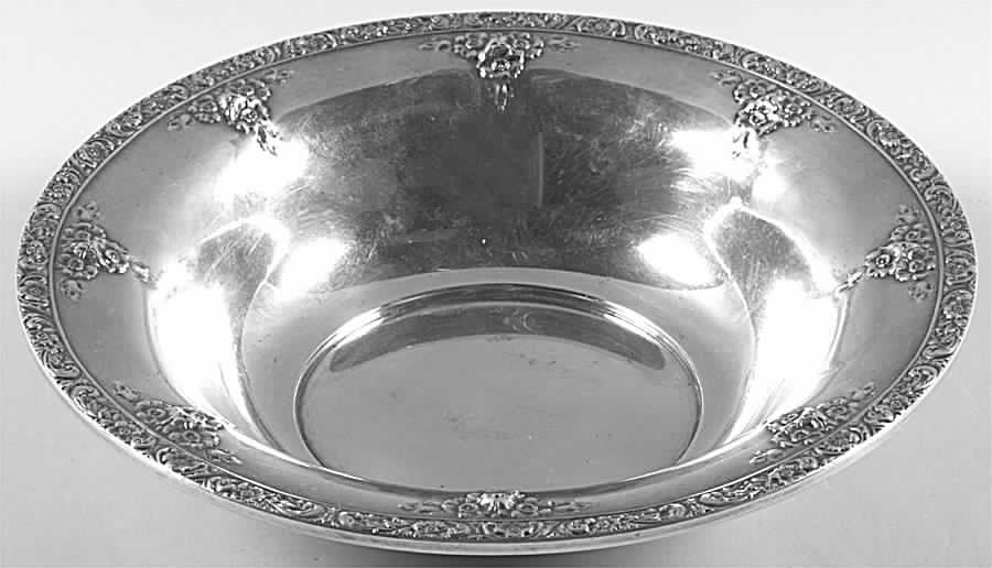 Meadow Rose (Sterling, Hollowware Only) Medium Round Sterling Vegetable Bowl by Watson-1