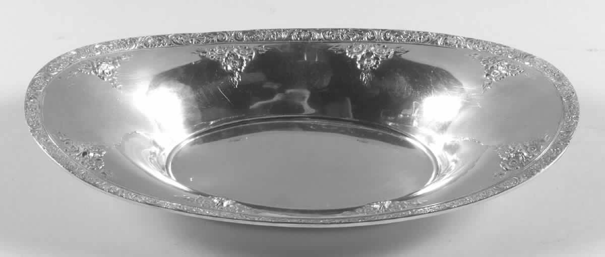 Meadow Rose (Sterling, Hollowware Only) 11" Bread Tray by Watson-1