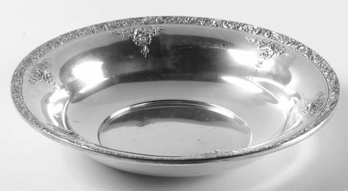 Meadow Rose (Sterling, Hollowware Only) Sterling Round Vegetable by Watson-1