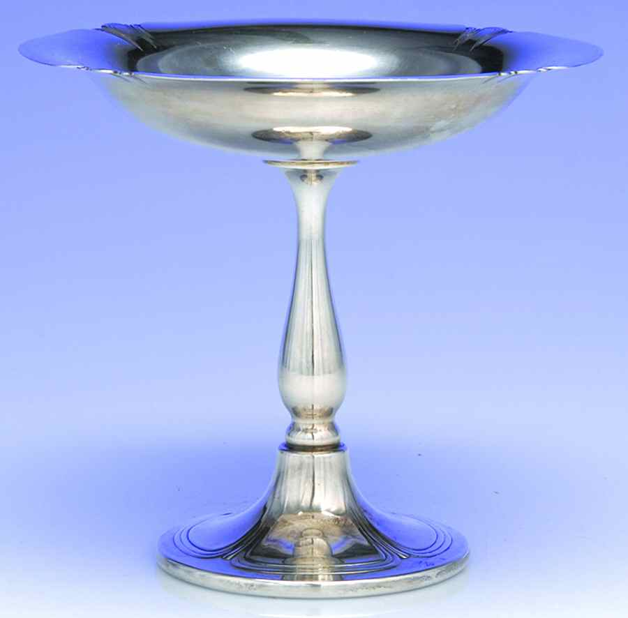 Iris (Silverplate, Hollowware) Medium Silverplate Compote by Wallace Silver-1