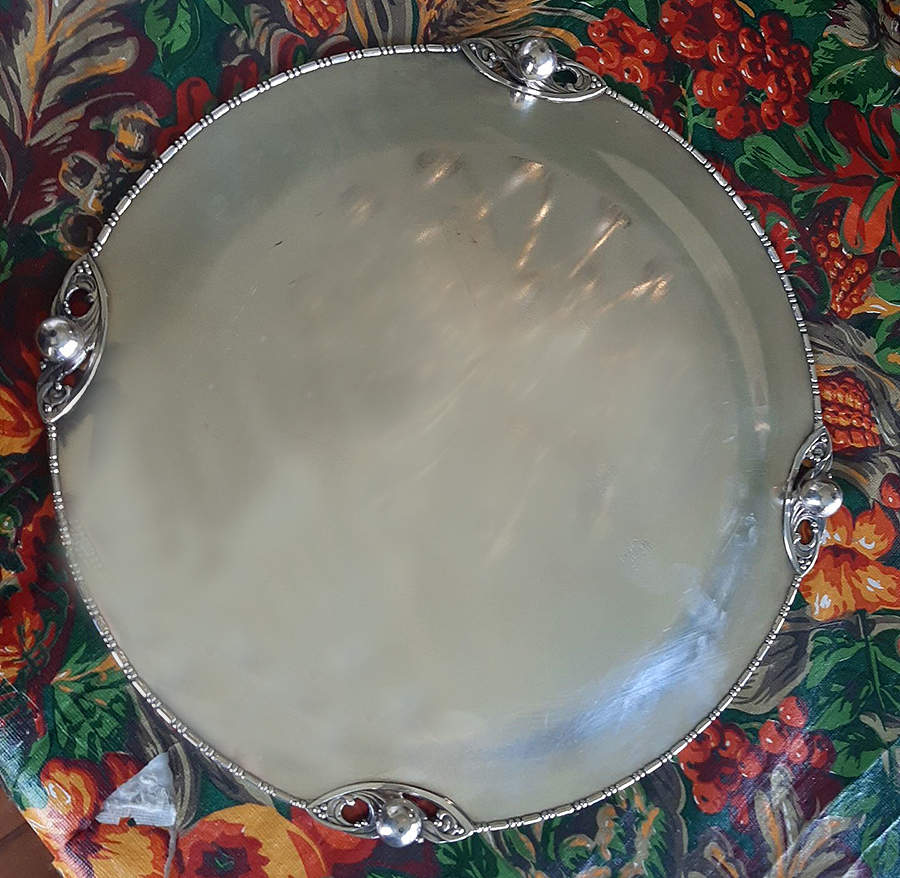 King Christian (Silverplate, Hollowware) 12" Round Tray by Wallace Silver-1