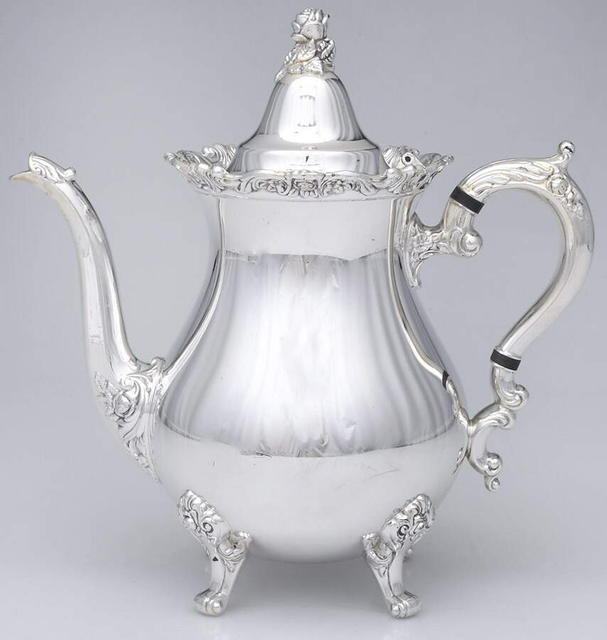 Royal Rose (Silverplate, Hollowware) Teapot by Wallace Silver-1