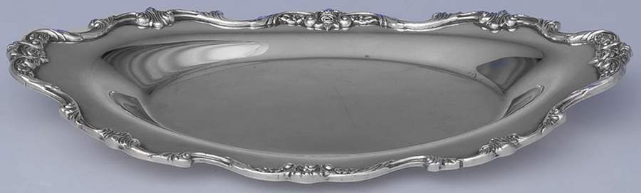 Royal Rose (Silverplate, Hollowware) Plated Gravy Underplate by Wallace Silver-1