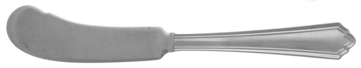 John Alden (Sterling, 1911, Monograms) Flat Handle Butter Spreader by Watson-1