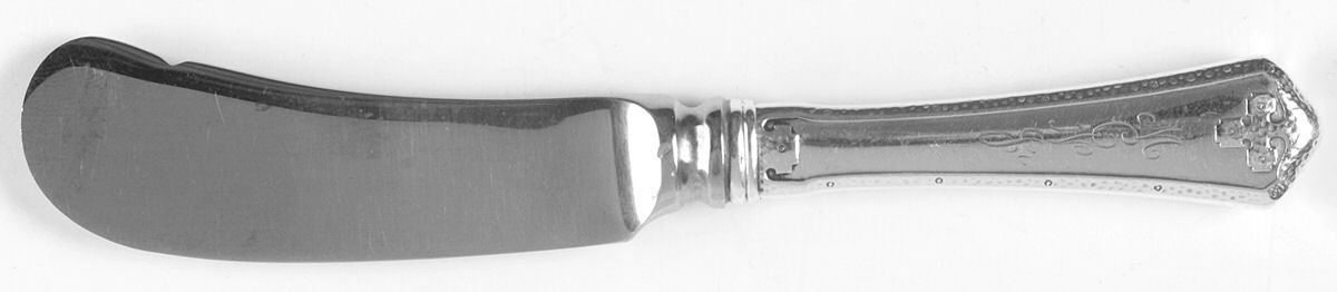 Carmel (Sterling, 1912, Monograms) Baby Knife with Stainless Blade by Wallace Silver-1