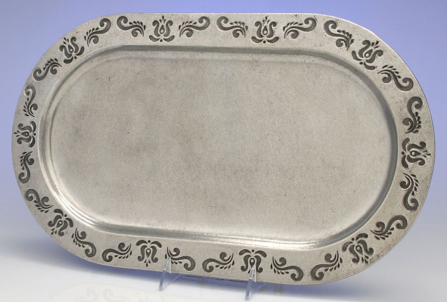 Village (Armetale, Hollowware) 18" Oval Tray by Wilton Armetale-1