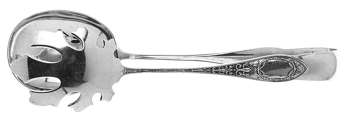 Adam (Sterling, 1907) Large Ice Serving Tongs with Bowl Tips by Whiting Manf Co-1