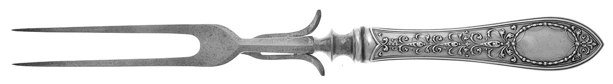 Adam (Sterling, 1907) Large Stainless-Prong Roast Carving Fork by Whiting Manf Co-1