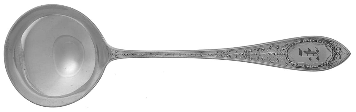 Adam (Sterling, 1907) Round Bowl Soup Spoon (Bouillon) by Whiting Manf Co-1