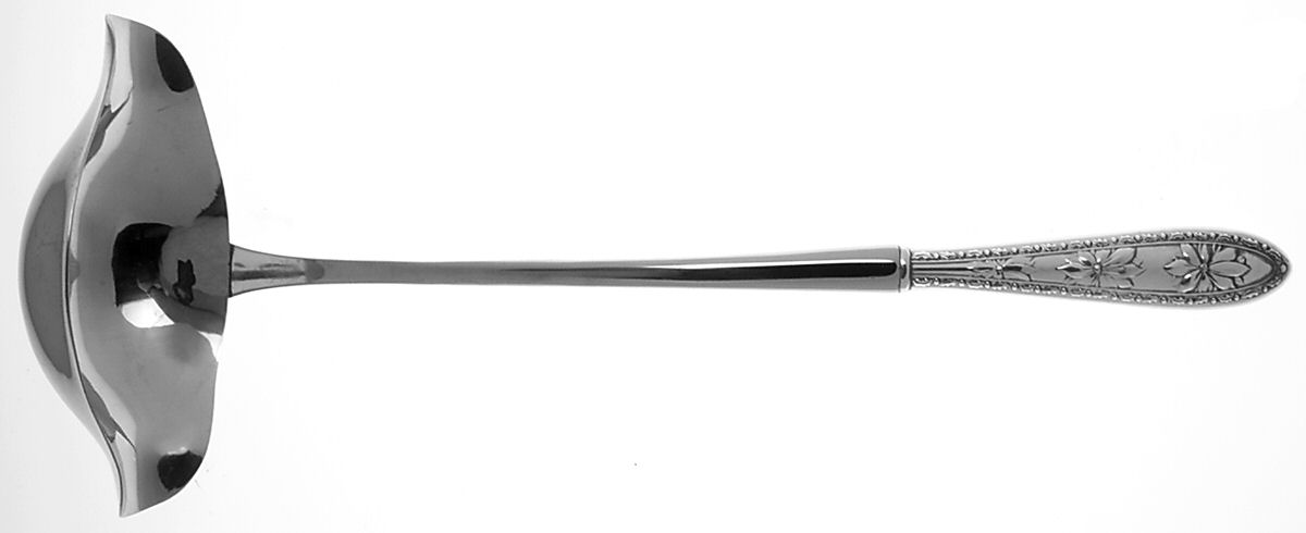Poinsettia (Sterling) Punch Ladle with Stainless Bowl by Wallace Silver-1